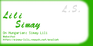 lili simay business card